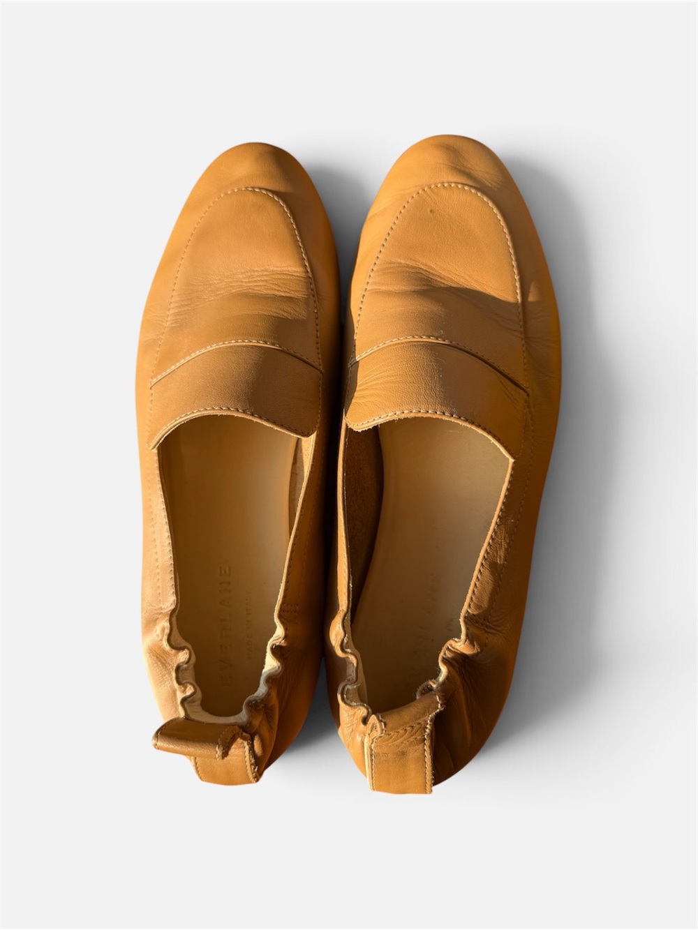 Everlane Day Glove Slip-On Tan Leather Flats Size 6.5